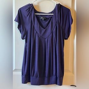 AB Studio Purple Flowy Blouse